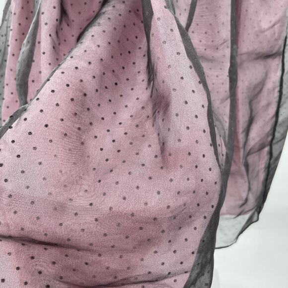 Perfectly Dressed Black Pink Velvet Chiffon Dots Fancy Formal Dress Girls 6 - Picture 6 of 8